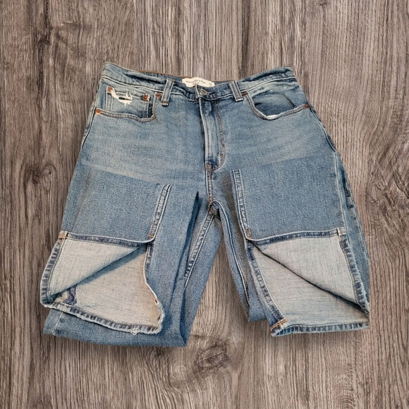 Abercrombie & Fitch Women's Blue Denim Jeans w/High Ankle Slit, Size 27 (4), - Picture 6 of 6